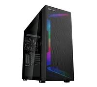 Silverstone SST-SEH1B-G - SETA H1 Boîtier Moyen Tour avec Panneau Avant en Maille perforée, châssis en Acier et éclairage ARGB