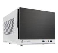 SilverStone Boîtier PC SST-SG13WB-Q Sugo – Cube compact Mini-ITX, panneau plastique, noir/blanc