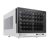 SilverStone SST-SG13WB - Sugo Boîtier PC cube compact Mini-ITX, Panneau frontal Mesh, noir et blanc