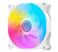 SilverStone Technology Air Blazer 120RW, PWM, ARGB, 120mm, Pale de Ventilateur Semi-Transparente, Cadre Blanc, Roulement Hydro, SST-AB120RW-ARGB