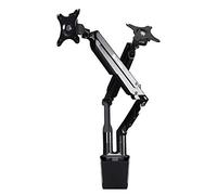 SilverStone Technology ARM21B Bras de Fixation Double VESA pour 2 écrans jusqu'à 91,4 cm et 9 kg chacun (Compatible avec Les écrans Acer et ASUS) (SST-ARM21B)