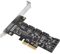 Silverstone Technology ECS06, Carte PCI Express 6 Ports SATA Gen3 (6Gbps) Non Raid Gen3 x2, SST-ECS06