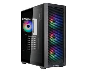 SilverStone Technology FARA 515XR Châssis de Tour intermédiaire ATX équipé d’Un Support pour Double radiateur et d’Un stupéfiant éclairage Arc-en-Ciel,Noir, SST-FA515XR-BG