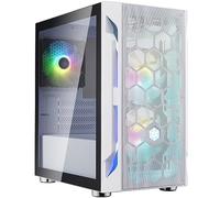 SilverStone Technology Boîtier PC de jeu FARA H1M Pro – Micro-ATX, éclairage ARGB, Blanc