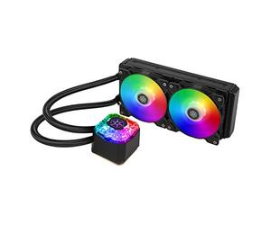 SilverStone Technology IceGem 240P, Refroidisseur de Liquide ARGB AIO de 240mm avec 2 Ventilateurs ARGB de 120mm, SST-IG240P-ARGB