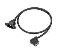 SilverStone Technology PP16-1413R-80 - Câble rallonge d’alimentation C14 vers C13 à angle droit 90 degrés avec conception de prise verrouillable (80cm), SST-PP16-1413R-80