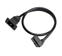 SilverStone Technology PP16-2019D-80 - Câble rallonge d’alimentation C20 vers C19 à angle de 90 degrés vers le bas avec conception de prise verrouillable (80cm), SST-PP16-2019D-80