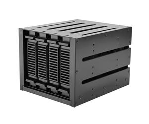 SilverStone Technology SST-FS304B-V,Cage échangeable à Chaud pouvant accueillir Quatre lecteurs 6 Gbit/s SAS-12G/SATA de 3,5" dans Une Baie pour Trois appareils de 5,25"