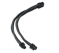 SilverStone Technology Câble d'extension SST-PP07E-EPS8B 30 cm EPS 8pin vers EPS/ATX 4+4pin Noir
