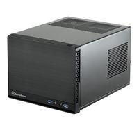 SilverStone Technology SST-SG13B-Q-USA Boîtier d'ordinateur compact Mini-ITX avec panneau avant solide Noir