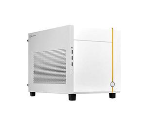 SilverStone Technology SUGO 14, Blanc, Châssis Cube Mini-ITX, Prise en Charge des Cartes Graphiques Grande Longueur de 3 emplacements/ATX PSU/240mm AIO, 4 Panneaux Amovibles, SST-SG14W