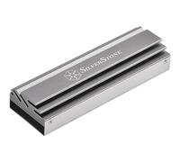 SilverStone Technology TP04, Kit de Refroidissement SSD M.2 en Alliage d’Aluminium, Gris Titane, SST-TP04T