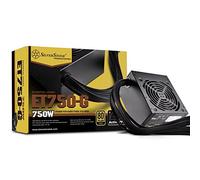 Silverstone Tek SST-ET750-G Bloc d'alimentation à câble Fixe 80 Plus Gold 750 W avec câbles Plats Noirs et Ventilateur Silencieux Curve