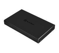 SilverStone SST-TS15B - USB 3.1 externe Type C boîtier disque dur pour SSD/HDD 9.5mm 2.5", Supporte UASP, aluminium, noir