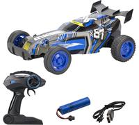 Silvertlit-Exost Voiture Télécommandée-Thunder Clap 40 Cm-Véhicule Buggy Xxl Bleu Ultra Rapide Tout Terrain-Vitesse : De 20 Km/H-Echelle 1:10-Jouet Rc Pour Enfant À Partir De 5 Ans-20645