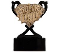 SilverTrophy: Trophée d'appréciation du meilleur papa du monde, cadeau de remerciement, nouveau papa, papa héros, meilleur papa jamais, cadeau d'enfants, mini tasse noire et or, souvenir personnalisé
