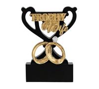 SilverTrophy: Trophée pour femme, mariage, meilleure épouse, meilleure partenaire, future épouse, cadeau de Noël, anniversaire, souvenir de fiançailles, mini tasse noire et dorée, souvenir