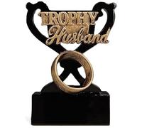 SilverTrophy: Trophée pour mari, mariage, meilleur mari, futur mari, cadeau de Noël, cadeau d'anniversaire, souvenir de fiançailles, mini tasse noire et dorée, souvenir personnalisable