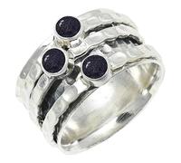 SILVERTROVE avec pierre précieuse Grenat Pour homme et femme Bague plaquée argent Toutes tailles Fait main Cadeau Bijoux CRG1269CA_66 (21.0)