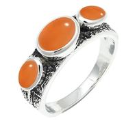 SILVERTROVE avec pierre précieuse Lapis-lazuli Pour homme et femme Bague plaquée argent Toutes tailles Fait main Cadeau Bijoux CRG1262BR_64 (20.4)
