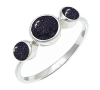 SILVERTROVE avec pierre précieuse Pierre de soleil synthétique Pour homme et femme Bague plaquée argent Toutes tailles Fait main Cadeau Bijoux CRG1263CA_53 (16.9)