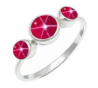 SILVERTROVE avec pierre précieuse Saphir rose Linde Star (laboratoire) Bague plaquée argent Pour homme et femme Cadeau Toutes tailles Bijoux CRG1263BH_53 (16.9)