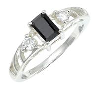 SILVERTROVE Bague avec pierre précieuse Onyx noir Pour homme et femme Argent sterling 925 Toutes tailles Fait main Cadeau Bijoux CRG1248AE_62 (19.7)