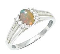 SILVERTROVE Bague avec pierre précieuse Opale Argent sterling 925 Argent sterling 925 Pour homme et femme Cadeau Toutes tailles Bijoux CRG1241BE_61 (19.4)