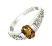 SILVERTROVE Bague avec pierre précieuse Pour homme et femme Argent sterling 925 Toutes tailles Fait main Cadeau Bijoux CRG1168AZ_74 (23.6)