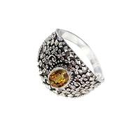 SILVERTROVE Bague avec pierre précieuse Pour homme et femme Argent sterling 925 Toutes tailles Fait main Cadeau Bijoux CRG1118AZ_54 (17.2)
