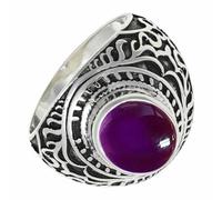 SILVERTROVE Bague avec pierre précieuse Pour homme et femme Argent sterling 925 Toutes tailles Fait main Cadeau Bijoux CRG1219BW_55 (17.5)
