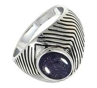 SILVERTROVE Bague avec pierre précieuse Pour homme et femme Argent sterling 925 Toutes tailles Fait main Cadeau Bijoux CRG1171CA_58 (18.5)