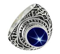 SILVERTROVE Bague avec pierre précieuse Pour homme et femme Argent sterling 925 Toutes tailles Fait main Cadeau Bijoux CRG1219BG_74 (23.6)