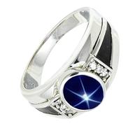 SILVERTROVE Bague avec pierre précieuse Pour homme et femme Argent sterling 925 Toutes tailles Fait main Cadeau Bijoux CRG1166BG_57 (18.1)