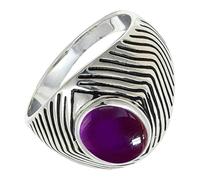 SILVERTROVE Bague avec pierre précieuse Pour homme et femme Argent sterling 925 Toutes tailles Fait main Cadeau Bijoux CRG1171BW_55 (17.5)