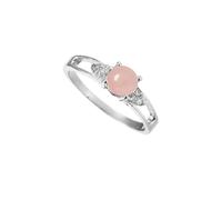SILVERTROVE Bague avec pierre précieuse Quartz rose Argent sterling 925 Argent sterling 925 Pour homme et femme Cadeau Toutes tailles Bijoux CRG1238BX_74 (23.6)