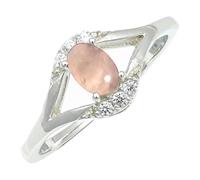 SILVERTROVE Bague avec pierre précieuse Quartz rose Pour homme et femme Argent sterling 925 Toutes tailles Fait main Cadeau Bijoux CRG1243BX_74 (23.6)