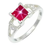 SILVERTROVE Bague avec pierre précieuse Saphir rose Linde Star (laboratoire) Pour homme et femme Argent sterling 925 Toutes tailles Fait main Cadeau Bijoux CRG1247BH_53 (16.9)
