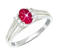 SILVERTROVE Bague avec pierre précieuse Saphir rose Linde Star (laboratoire) Pour homme et femme Argent sterling 925 Toutes tailles Fait main Cadeau Bijoux CRG1241BH_53 (16.9)