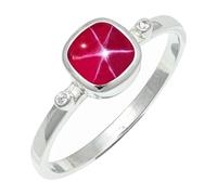 SILVERTROVE Bague avec pierre précieuse Saphir rose Linde Star (laboratoire) Pour homme et femme Argent sterling 925 Toutes tailles Fait main Cadeau Bijoux CRG1245BH_53 (16.9)