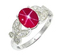 SILVERTROVE Bague avec pierre précieuse Saphir rose Linde Star (laboratoire) Pour homme et femme Argent sterling 925 Toutes tailles Fait main Cadeau Bijoux CRG1251BH_53 (16.9)