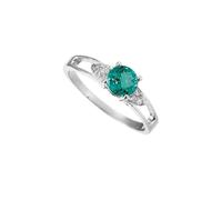 SILVERTROVE Bague avec pierre précieuse Tourmaline Paraïba verte (laboratoire) Pour homme et femme Argent sterling 925 Toutes tailles Fait main Cadeau Bijoux CRG1238AS_50 (15.9)