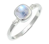 SILVERTROVE Bague en argent sterling 925 avec pierre précieuse Pierre de lune arc-en-ciel pour homme et femme, article cadeau, bijoux faits main CRG1245BO_58 (18.5)
