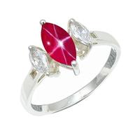 SILVERTROVE Bague en argent sterling 925 avec pierre précieuse Saphir rose Linde Star (laboratoire) pour homme et femme, article cadeau, bijoux faits main CRG1244BH_53 (16.9)