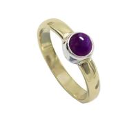 SILVERTROVE Cabochon améthyste pierre précieuse 925 bague en argent Sterling hommes femmes déclaration cadeau bague bijoux faits à la main CRG1094BW_55 (17.5)