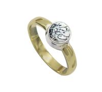 SILVERTROVE Dendrite opale pierre précieuse 925 bague en argent Sterling hommes femmes déclaration cadeau bague bijoux faits à la main CRG1092CI_65 (20.7)