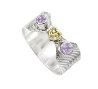 SILVERTROVE Lavande Quartz Lab Cultivé Pierre Précieuse 925 Bague En Argent Sterling Hommes Femmes Déclaration Cadeau Bague Bijoux Faits À La Main CRG1096AX_55 (17.5)