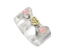SILVERTROVE Rose Qaurtz pierre précieuse 925 bague en argent Sterling hommes femmes déclaration cadeau bague bijoux faits à la main CRG1096BX_62 (19.7)