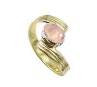 SILVERTROVE Rose Qaurtz pierre précieuse 925 bague en argent Sterling hommes femmes déclaration cadeau bague bijoux faits à la main CRG1095BX_65 (20.7)
