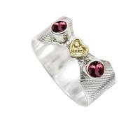 SILVERTROVE Tourmaline rose cultivée en laboratoire pierre précieuse 925 bague en argent Sterling hommes femmes déclaration cadeau bague bijoux faits à la main CRG1096AR_73 (23.2)